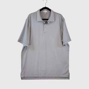Peter Millar Summer Comfort Mens Polo Shirt Black Striped Performance Golf XL